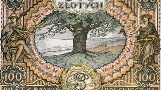 100 złotych, Rzeczpospolita Polska, autor: Józef Mehoffer, 1934 (rewers). Źródło: Muzeum Lubelskie
