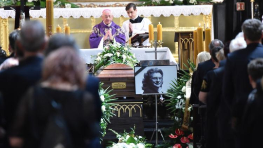 30.05.2017. Uroczystości pogrzebowe Zbigniewa Wodeckiego w Bazylice Mariackiej w Krakowie. Fot. PAP/J. Bednarczyk