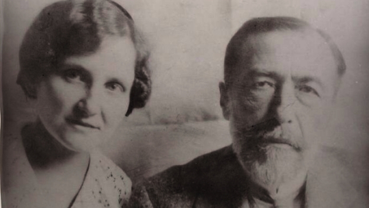 Joseph Conrad z Anielą Zagórską. Źródło: BN Polona