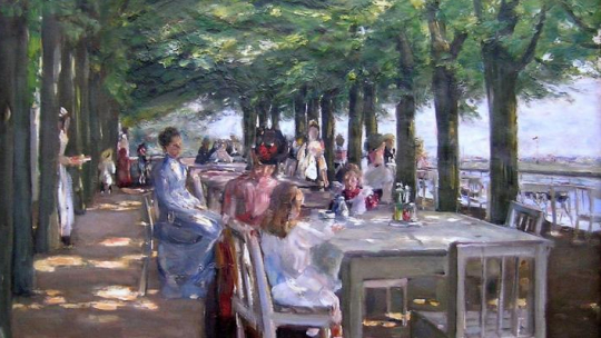 Obraz Maxa Liebermanna "Restauracja Jacob". Źródło: Wikimedia Commons 