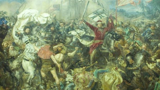 Fragment obrazu „Bitwa pod Grunwaldem” Jana Matejki. Fot. PAP/P. Kula