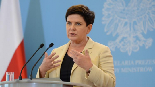 Premier Beata Szydło podczas konferencji prasowej, po posiedzeniu rządu. 24.08.2017. Fot. PAP/J. Turczyk