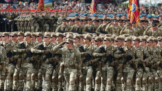 Uroczysta defilada z okazji Dnia Niepodległości Ukrainy w Kijowie. Fot. PAP/EPA