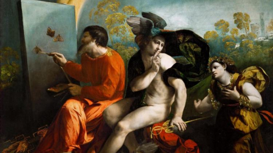 "Dar dla narodu. 20-lecie obecności kolekcji Lanckorońskich na Wawelu" - Dosso Dossi „Jowisz, Merkury i Cnota”. Źródło: Wikimedia Commons