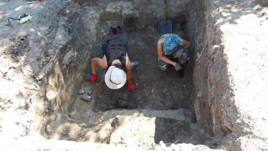 Prace poszukiwawcze grobów żołnierzy Legionów Polskich walczących w bitwie pod Kostiuchnówką na Wołyniu. Źródło: Biuro Poszukiwań i Identyfikacji IPN