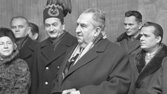 Jerzy Ziętek w Kopalni Węgla Kamiennego Zofiówka. 1969 r. Fot. PAP/K. Seko