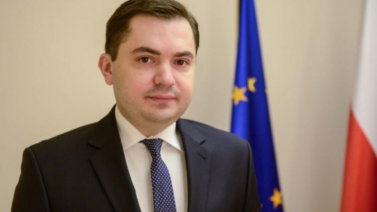 Ambasador RP na Białorusi Konrad Pawlik. Fot. PAP/J. Kamiński