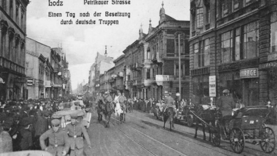 Łódź pod niemiecką okupacją. 12.1914. Źródło: Wikimedia Commons/Bundesarchiv