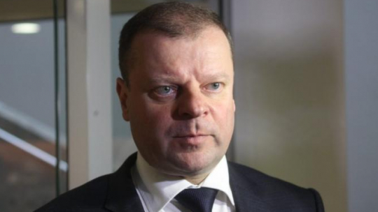 Premier Litwy Saulius Skvernelis. Fot. PAP/EPA