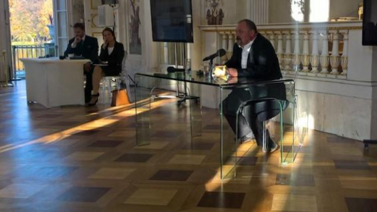 Jan Lubomirski-Lanckoroński, ambasador Finlandii Hanna Lehtinen i prof. Michał Kopczyński (P). Fot. M. Szukała