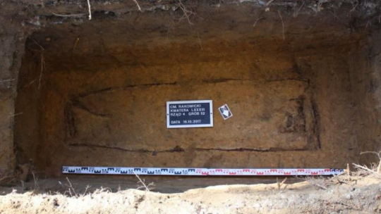 Prace ekshumacyjne na cmentarzu Rakowickim w Krakowie. Źródło: Biuro Poszukiwań i Identyfikacji IPN