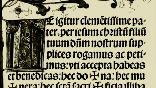 Jedna z kart Mszału Wrocławskiego z 1505 r. Źródło: CBN Polona