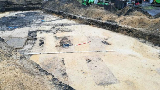 Prace archeologiczne w Poznaniu w miejscu, w pobliżu którego znajdował się obóz NKWD. Źródło: Biuro Poszukiwań i Identyfikacji IPN