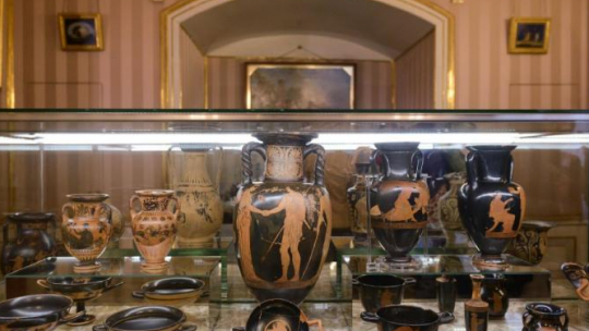 Otwarcie wystawy Gabinety Starożytności w Muzeum Pałacu Króla Jana III w Wilanowie. Fot. PAP/J. Kamiński