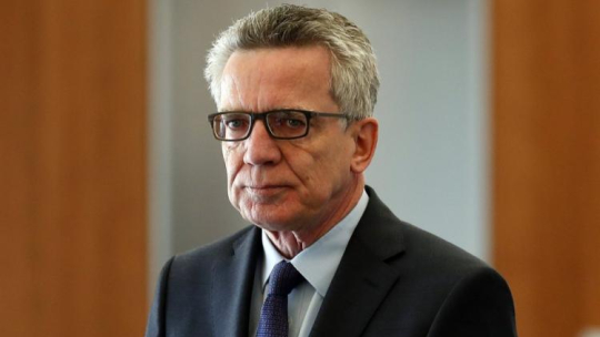 Szef MSW Niemiec Thomas de Maiziere. Fot. PAP/EPA