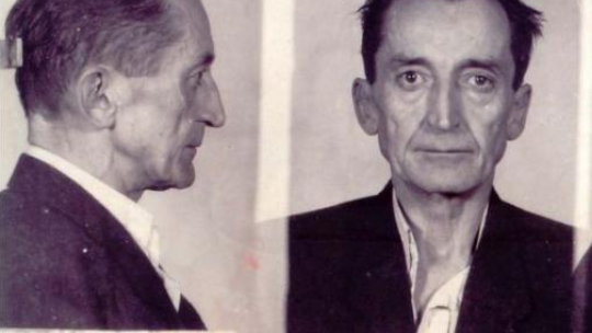 Gen. August Emil Fieldorf „Nil” w więzieniu MBP w Warszawie. 1950 r. Źródło: IPN