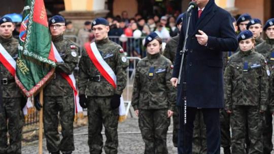 Prezydent Andrzej Duda podczas spotkania z mieszkańcami Kamiennej Góry, 12 bm. Fot. PAP/M. Kulczyński