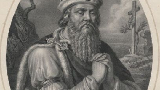 Mieszko I - grafika Aleksandra Lessera. Źródło: CBN Polona