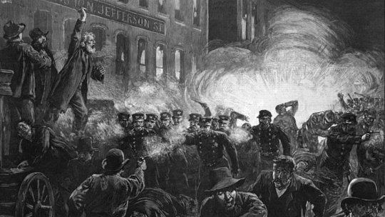 Haymarket Riot. Źródło: Wikimedia Commons