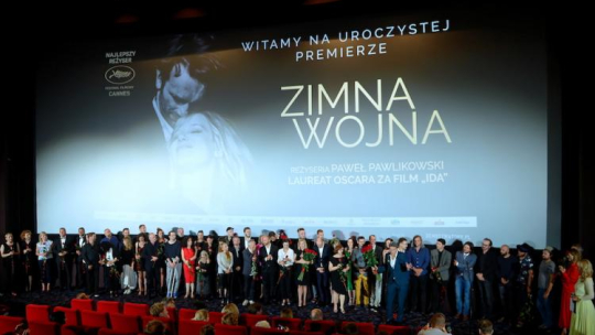 Uroczysta premiera nagrodzonego w Cannes filmu "Zimna wojna" w reżyserii Pawła Pawlikowskiego, odbyła się 28 bm. w warszawskim Kinie Cinema City Sadyba. Fot. PAP/S. Leszczyński