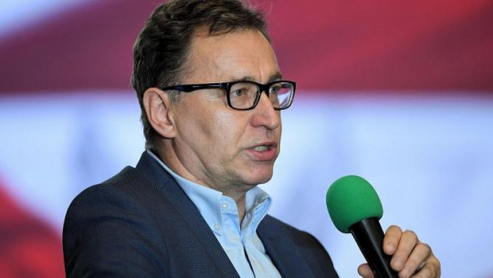 Prezes IPN Jarosław Szarek podczas XIII Zjazdu Klubów „Gazety Polskiej” – Spała 2018 r. Fot. PAP/G. Michałowski