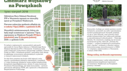 Folder IPN „Wakacyjne spacery z historią”. Źródło: Ipn.gov.pl