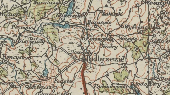 Podbrzezie na przedwojennej mapie Wojskowego Instytutu Geograficznego. Źródło: CBN Polona 