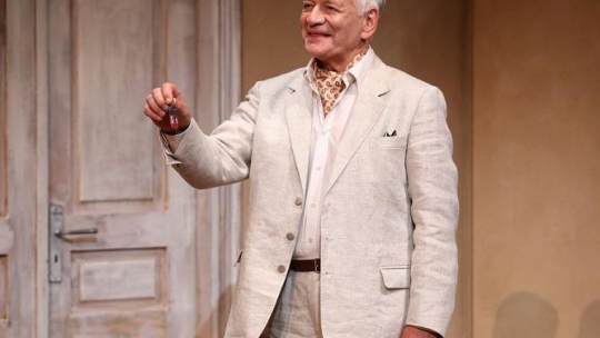 Andrzej Seweryn podczas próby medialnej spektaklu „Deprawator” w reżyserii Macieja Wojtyszki na Scenie Kameralnej Teatru Polskiego. Warszawa, 26.09.2018. Fot. PAP/R. Guz 