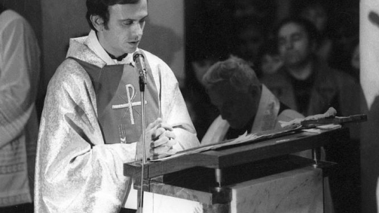 Ksiądz Jerzy Popiełuszko. 10.1982. Fot. PAP/PAI/W. Kryński
