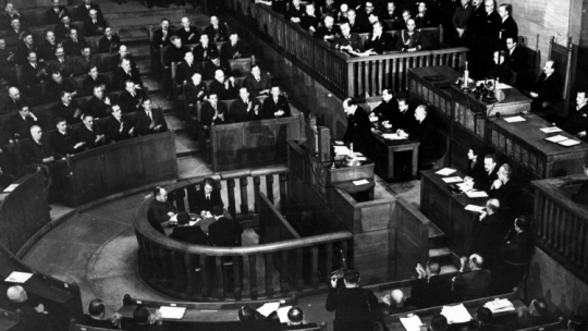 Expose ministra spraw zagranicznych Józefa Becka na zerwanie przez Niemcy paktu o nieagresji z Polską. Źródło: NAC