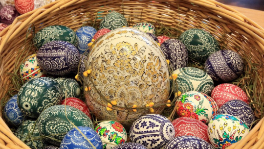 Wojewódzki Konkurs Plastyki Obrzędowej Kroszonki Opolskie 2018 organizowany przez Muzeum Wsi Opolskiej. 03.2018. Fot. PAP/K. Świderski 