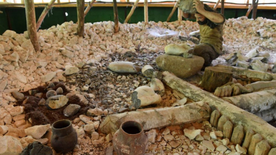 pap_20190619_0JX.jpg   Krzemionki, 19.06.2019. Muzeum archeologiczne i rezerwat "Krzemionki" w Krzemionkach pod Ostrowcem Świętokrzyskim. Fot. PAP/P. Polak