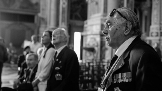 Wacław Fieglar podczas wizyty w klasztorze na Monte Cassino. 18.05.2018. Fot. PAP/A. Guz