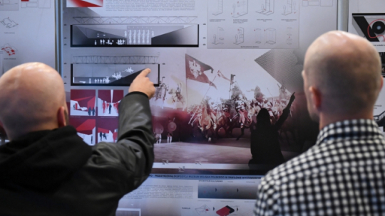 Warszawa, 18.09.2019. Ogłoszenie wyników międzynarodowego konkursu na koncepcję programowo-przestrzenną ekspozycji Muzeum Wojska Polskiego odbyło się 18 bm. w pawilonie wystawowym w Cytadeli Warszawskiej. Fot. PAP/R. Pietruszka
