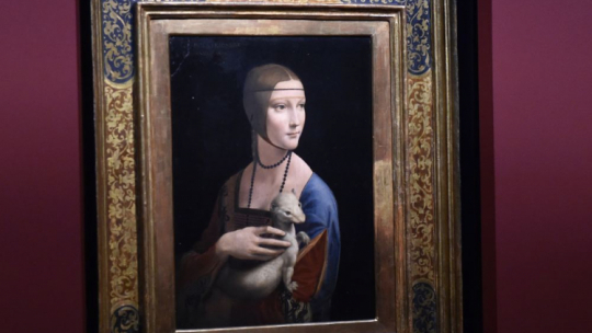Kraków, 18.05.2017. "Dama z gronostajem" Leonarda da Vinci. Fot. PAP/J. Bednarczyk