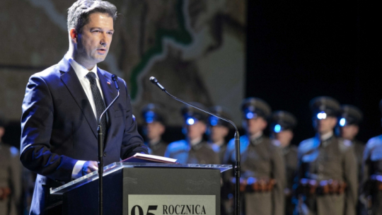 Lublin, 09.10.2019. Sekretarz stanu w MSWiA Sylwester Tułajew podczas prezentacji portalu edukacyjnego dotyczącego Korpusu Ochrony Pogranicza, 9 bm. w Lublinie. Portal został utworzony z okazji 95. rocznicy powołania KOP. Fot. PAP/J. Szydłowski