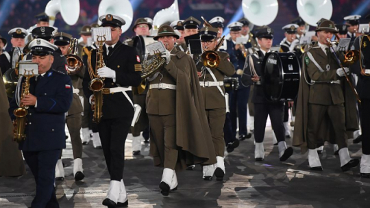 Festiwal Orkiestr w Mundurach na PGE Narodowym w Warszawie. Fot. PAP/R. Pietruszka
