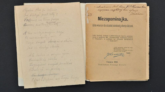 Rękopis pieśni Jana Kubisza „Do Olzy!”. Fot. Książnica Cieszyńska