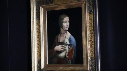 „Dama z gronostajem” Leonarda da Vinci, prezentowana w Muzeum Książąt Czartoryskich w Krakowie. Źródło: www.gov.pl