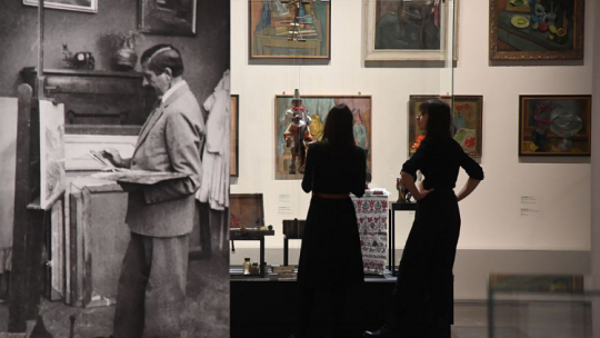Wystawa „Jan Hrynkowski. Opowieść artysty” w siedzibie Muzeum Narodowego w Krakowie. Fot. PAP/J. Bednarczyk