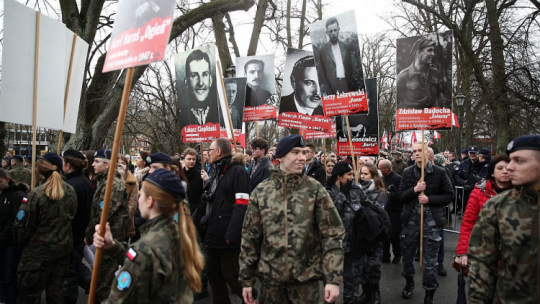 Uroczystości z okazji Narodowego Dnia Pamięci Żołnierzy Wyklętych w parku Jordana w Krakowie. 01.03.2020. Fot. PAP/Ł. Gągulski