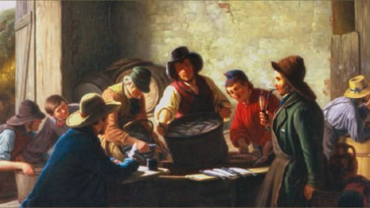 „Handlarze ryb” Augusta Ludwiga Mosta. Źródło: muzeum.szczecin.pl