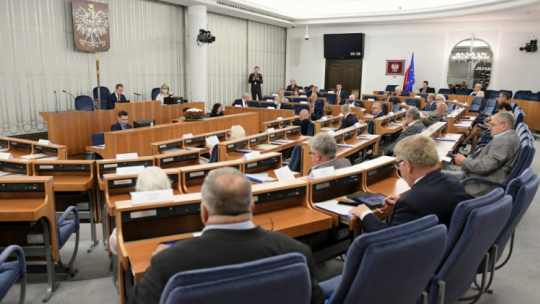 Sala obrad Senatu RP. Fot. PAP/M. Obara