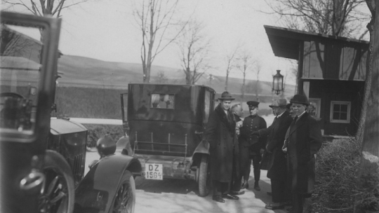 Posterunek Straży Granicznej w Kolibkach (granica Polski i Wolnego Miasta Gdańska). 1927 r. Fot. NAC