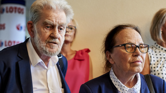 Andrzej Gwiazda i Joanna Duda-Gwiazda. Fot. PAP/D. Kulaszewicz