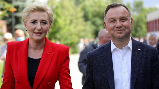 Prezydent Andrzej Duda z małżonką Agatą Kornhauser-Dudą. Fot. PAP/Ł. Gągulski