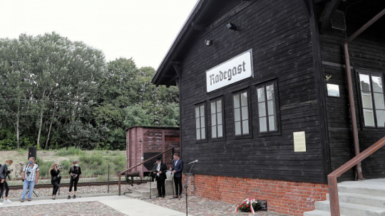 Główne uroczystości upamiętniające 76. rocznicę likwidacji Litzmannstadt Getto na terenie Stacji Radegast. Łódź, 28.08.2020. Fot. PAP/R. Zawistowski