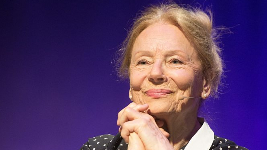 Aktorka Barbara Połomska podczas próby sztuki „Brancz” Juliusza Machulskiego w łódzkim Teatrze Powszechnym. 2015 r. Fot. PAP/G. Michałowski