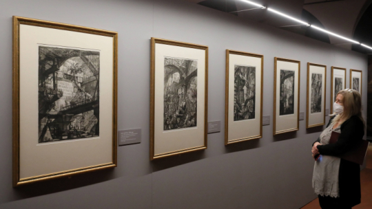 Wystawa pt. "Uwięziony geniusz. Giovanni Battista Piranesi. Wystawa w 300. rocznicę urodzin". Fot. PAP/P. Supernak