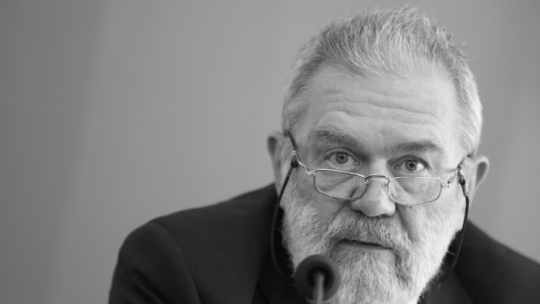 Warszawa, 25.08.2014. Attila Szlai podczas konferencji międzynarodowej nt. kampanii społeczno-edukacyjnej "Freedom Express" poświęconej 25. rocznicy upadku komunizmu. PAP/L. Szymański 